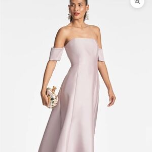 Sachin + Babi Pink Off-Shoulder Cap Sleeve Gown